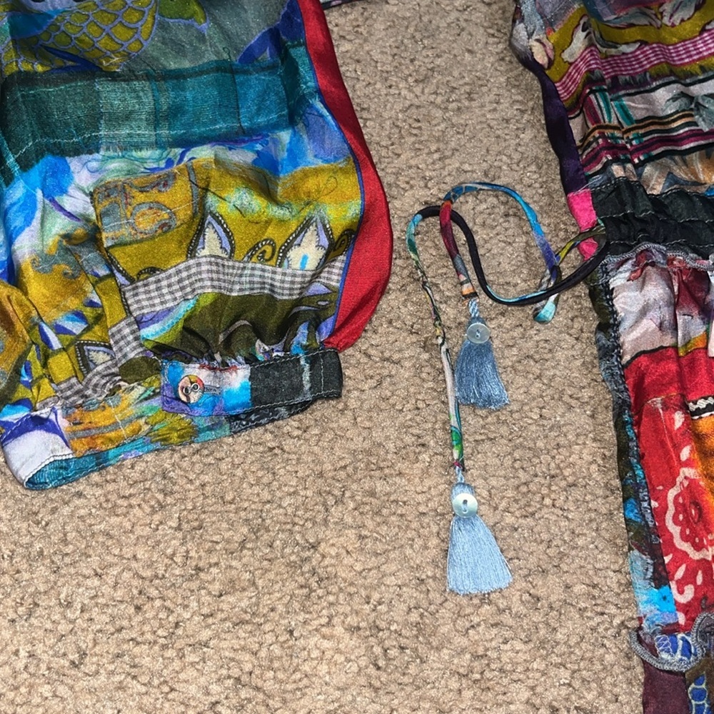 Johnny Was Sonnet Dixie Silk Patchwork Tiered Boh… - image 5